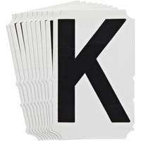 Quick-Align&reg;Individual Gothic Number and Letter Labels, K, 4" H, Black OCP Construction Supplies