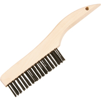 Shoe Handle Scratch Brushes, Brass, 4 x 16 Wire Rows, 10" Long OCP Construction Supplies