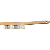 Curved-Handle Scratch Brushes, Stainless Steel, 3 x 19 Wire Rows, 14" Long OCP Construction Supplies