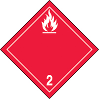&eacute;tiquettes d'exp&eacute;dition TMD, Classe 2,1, Gaz inflammables, Vinyle OCP Construction Supplies
