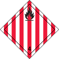 &eacute;tiquettes d'exp&eacute;dition TMD, Classe 4,1, Solides inflammables, Vinyle OCP Construction Supplies