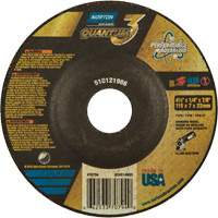 Quantum3 Grinding Wheel, 4-1/2" x 1/4", 7/8" Arbor, Ceramic Alumina, Type 27 OCP Construction Supplies