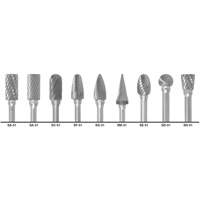 CLE-LINE 1855 Double Cut Carbide Burr Set, 9 Pieces OCP Construction Supplies