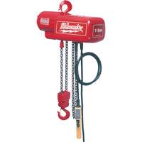Palan &eacute;lectrique &agrave; chaîne, Lev&eacute;e 10', Capacit&eacute; 2000 lb (1 tonne), 16 pi/min OCP Construction Supplies