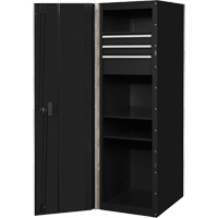 RX Series Side Cabinet, 3 Drawers, 19" W x 25" D x 61" H, Black OCP Construction Supplies