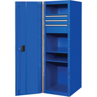 RX Series Side Cabinet, 3 Drawers, 19" W x 25" D x 61" H, Blue OCP Construction Supplies