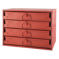 R&acirc;telier avec 4 boîtes &agrave; compartiments, 4 compartiments, 20-1/2" la x 12-1/2" p, 14-5/8" h, Rouge OCP Construction Supplies