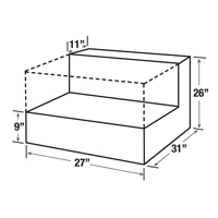 Steel Fuel Transfer Tank, Steel, 48 gal. Capacity, White OCP Construction Supplies