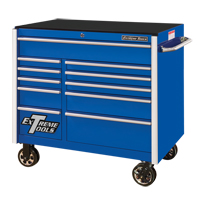 RX Series Rolling Tool Cabinet, 11 Drawers, 41-1/2" W x 25-1/2" D x 40-1/2" H, Blue OCP Construction Supplies