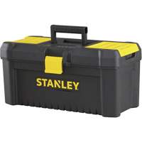 Coffre &agrave; outils avec plateau Essential, 16" la x 8" p x 7-3/10" h, Noir/Jaune OCP Construction Supplies