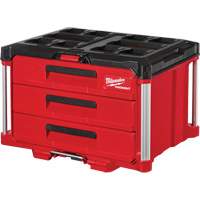 Boîte &agrave; outils avec 3 tiroirs Packout, 16-1/3" x 14-1/3" x 22-1/5", Noir/Rouge OCP Construction Supplies