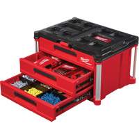 Boîte &agrave; outils avec 3 tiroirs Packout, 16-1/3" x 14-1/3" x 22-1/5", Noir/Rouge OCP Construction Supplies