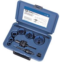 Coffret de scies-cloches haut de gamme pour plombier, 8 morcea OCP Construction Supplies