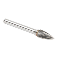 Fraises au carbure solide - Arboriforme avec extr&eacute;mit&eacute; en pointe CLEVELAND, SG-3, 9,53 mm dia., 1/4" Tige OCP Construction Supplies