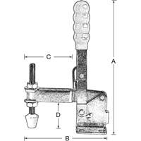 Vertical Hold-Down Clamps, 200 lbs. Clamping Force, Vertical OCP Construction Supplies