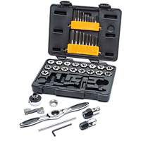 Jeu de tarauds & fili&egrave;res &agrave; cliquet m&eacute;triques, 42 Morceaux OCP Construction Supplies