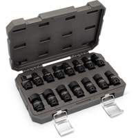 15-Piece 3/8" Drive 6 Point Universal Impact Metric Flex Socket Set OCP Construction Supplies