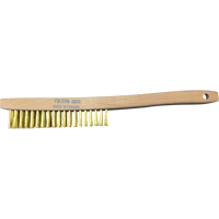 Curved-Handle Scratch Brushes, Brass, 4 x 19 Wire Rows, 14" Long OCP Construction Supplies