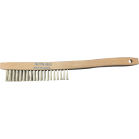 Curved-Handle Scratch Brushes, Stainless Steel, 4 x 19 Wire Rows, 14" Long OCP Construction Supplies