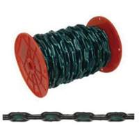 Straight Link Coil Chain with Green Sleeve, Low Carbon Steel, 2/0 x 60' (18.3 m) L, 520 lbs. (0.26 tons) Load Capacity OCP Construction Supplies