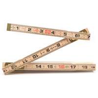 Red End&reg; Rule with Two 6" Slide Rule Extensions, 6' L, Wood, 1/16" Graduations OCP Construction Supplies