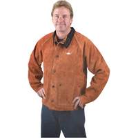 Welding Jacket, Leather, 4X-Large, Lava Brown OCP Construction Supplies