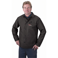 Flame Retardant Jacket, Cotton, 4X-Large, Black OCP Construction Supplies