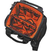 Tradesman Pro Tool Tote, Ballistic Nylon, 40 Pockets, Black/Orange OCP Construction Supplies