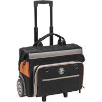Tradesman Pro Rolling Tool Bag, Ballistic Polyester, 24 Pockets, Black/Orange OCP Construction Supplies
