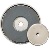 Ceramic Shallow Pot Magnet, 1-3/8" Dia., 12 lbs. Pull OCP Construction Supplies