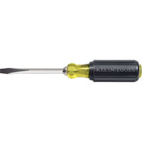 Heavy-Duty Slot Keystone Screwdriver, 1/4", 8-11/32" L, Cushion Grip Handle OCP Construction Supplies
