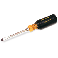 Heavy-Duty Slot Keystone Screwdriver, 1/4", 8-11/32" L, Cushion Grip Handle OCP Construction Supplies