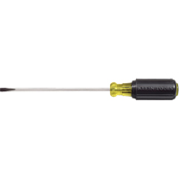 Slot Cabinet Tip Screwdriver, 3/16" Tip, Round, 9-3/4" L, Cushion Grip Handle OCP Construction Supplies
