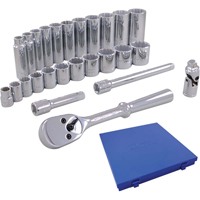 Jeu de douilles m&eacute;triques et accessoires, 26 Mcx, Prise de 3/8", Profond OCP Construction Supplies