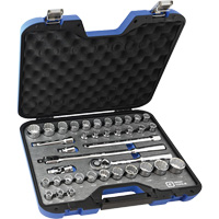 Jeu de douilles SAE et m&eacute;triques & accessoires, 38 Mcx, Prise de 1/2" OCP Construction Supplies