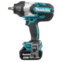 Cordless High Torque Impact Wrench Kit, 18 V, 1/2" Socket OCP Construction Supplies