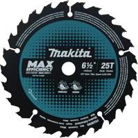 Max-Efficiency Circular Saw Blade, 6-1/2", 25 Teeth, Laminate/Wood Use OCP Construction Supplies
