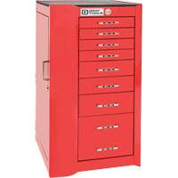 Pro+ Left Side Rider Tool Cabinet, 8 Drawers, 19" W x 19" D x 36-1/2" H, Red OCP Construction Supplies