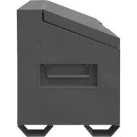 Boîte de rangement &agrave; couvercle inclin&eacute; pour le chantier, 60" x 30" x 39-3/8", Acier, Gris OCP Construction Supplies