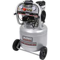 Ultra-Quiet Oil-Free Air Compressor, Electric, 10 Gal. (12 US Gal), 125 PSI, 120/1 V OCP Construction Supplies