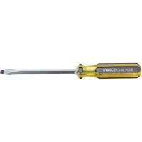 100 PLUS&reg; Standard Slotted Tip Screwdriver, 5/16" Tip, Square, 11-1/8" L, Plastic Handle OCP Construction Supplies