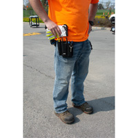 Lineman's Tool Pouch, Multiple Tool Holder, Leather, 3 Pockets OCP Construction Supplies