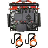 Arsenal 5711 Bucket Truck Tool Board with 2" Locking Aerial Bucket Hooks Kit, Nylon, 8 Pockets, Grey OCP Construction Supplies