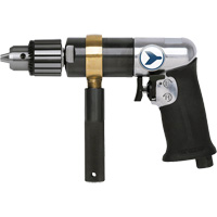 AD12VSRK Variable Speed Air Drill, 6 CFM, 1/4" NPT, 82 dBA, 1/2" Chuck, Keyed OCP Construction Supplies