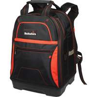 Molded Base Bottom Tool Backpack, Black/Red, Ballistic/Polyester OCP Construction Supplies