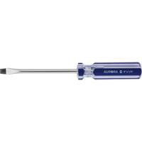 Tournevis &agrave; fente bleu transparent avec bandes, Tige de 1/4", Ronde, Prise en Plastique OCP Construction Supplies