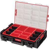 Arx&reg; 2X-Large Organizer with Bins, 23" x 15-1/5" x 6-4/5", Black OCP Construction Supplies