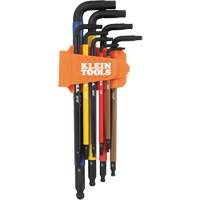Colour-Coded Extra-Long L Style Hex Key Caddy Set, 9 Pcs., Imperial OCP Construction Supplies