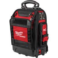 PackOut Structured Backpack, 9-1/2" L x 18" W, Black/Red, Polyester OCP Construction Supplies