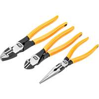 Jeu de pinces pour &eacute;lectricien avec poign&eacute;es enduites PITBULL, 3 Morceaux OCP Construction Supplies